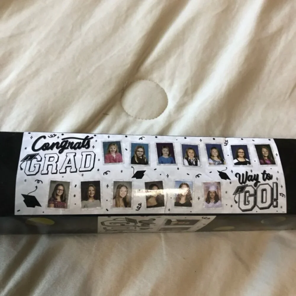 Customizable Graduation banner new in box ( banner wrapped in plastic)